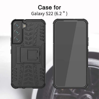Outdoor Hülle für Samsung Galaxy S22 Tire Rutschfest Kickstand PC TPU Cover Case