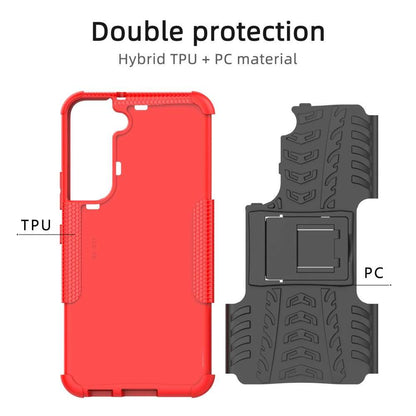 Outdoor Hülle für Samsung Galaxy S22 Tire Rutschfest Kickstand PC TPU Cover Case