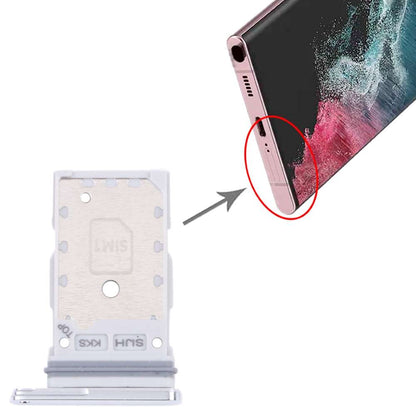 Dual Sim Tray für Samsung Galaxy S22 ULTRA Kartenhalter Fach Schlitten Holder
