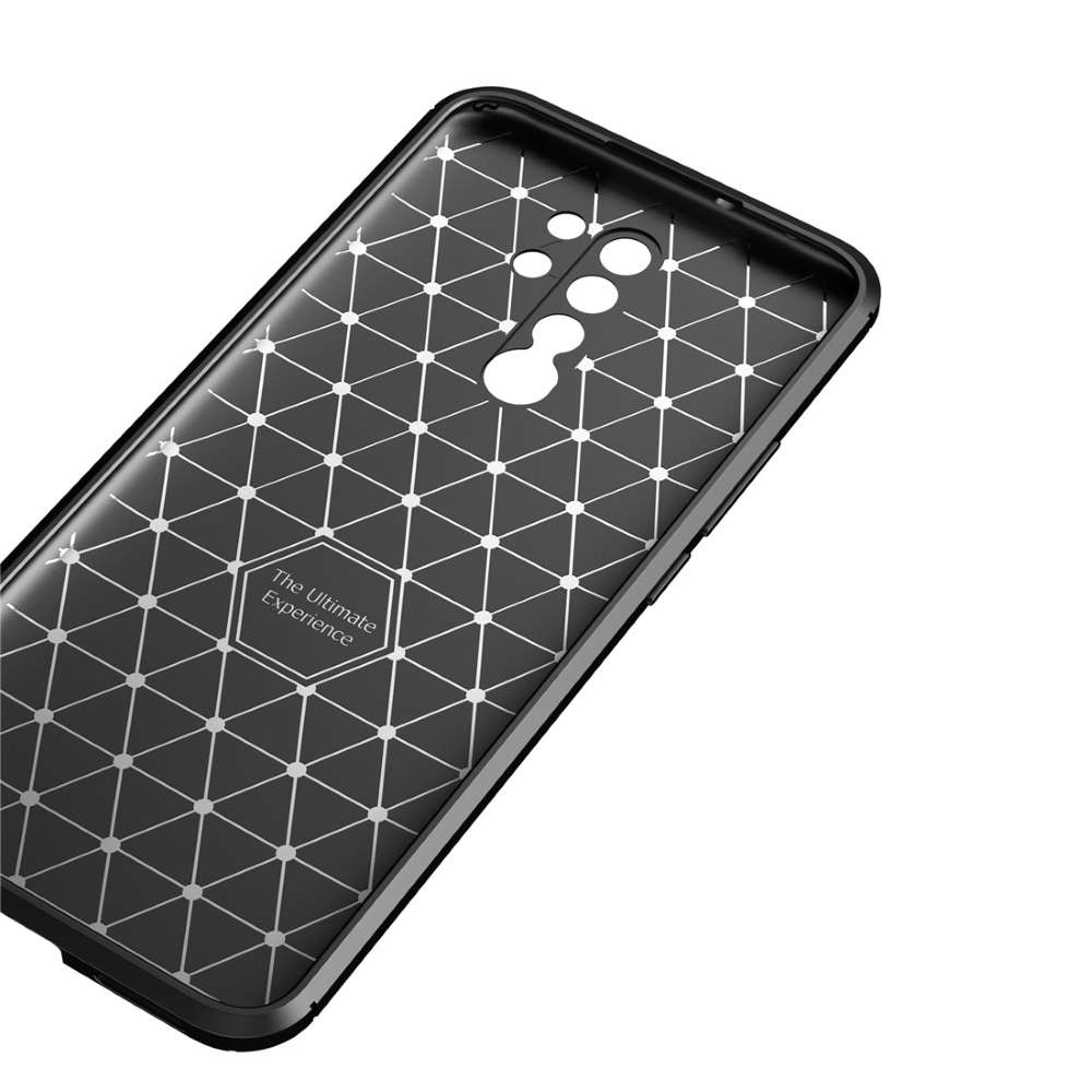 TPU Case für XIAOMI REDMI 9 Carbon Fiber Muster Shockproof Texture Hülle Cover