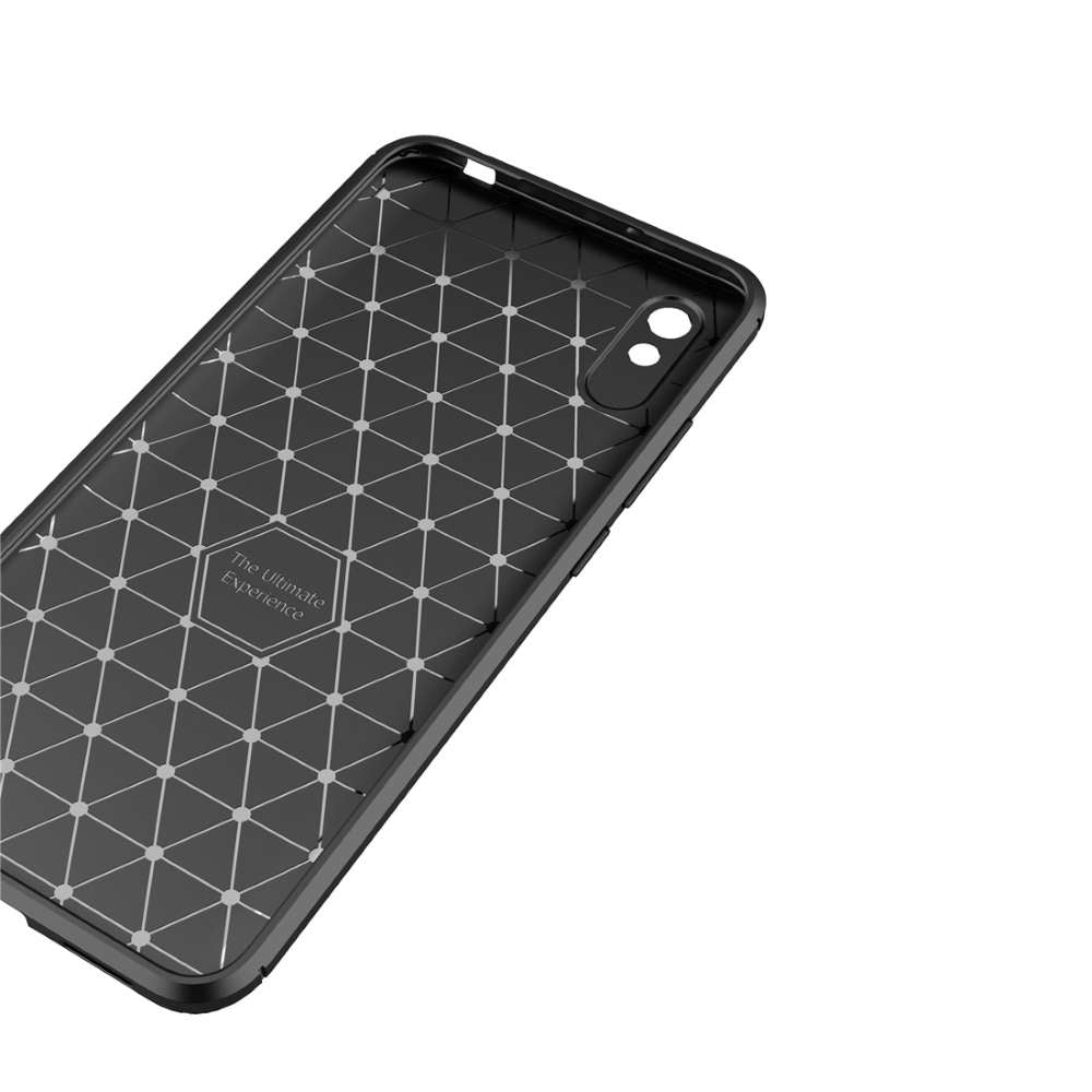 TPU Case für XIAOMI REDMI 9A Carbon Fiber Muster Shockproof Texture Hülle Cover