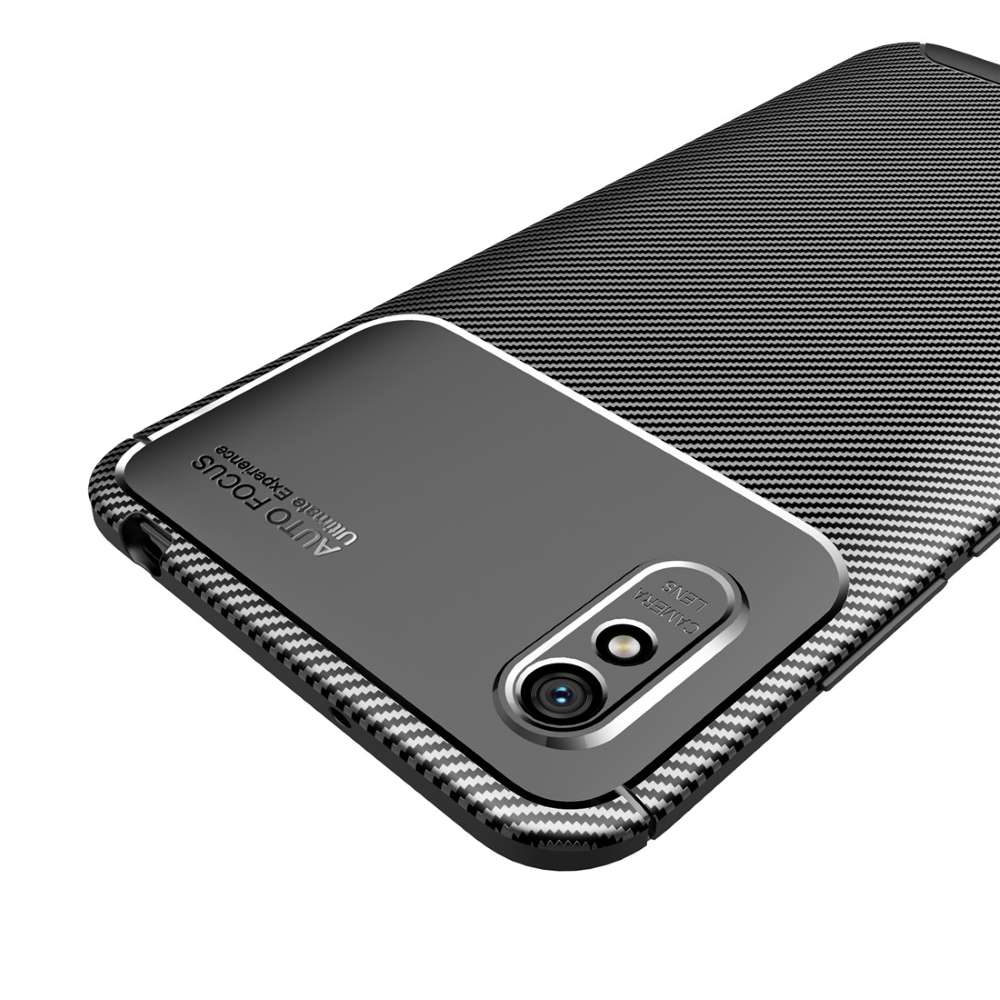 TPU Case für XIAOMI REDMI 9A Carbon Fiber Muster Shockproof Texture Hülle Cover