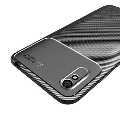 TPU Case für XIAOMI REDMI 9A Carbon Fiber Muster Shockproof Texture Hülle Cover