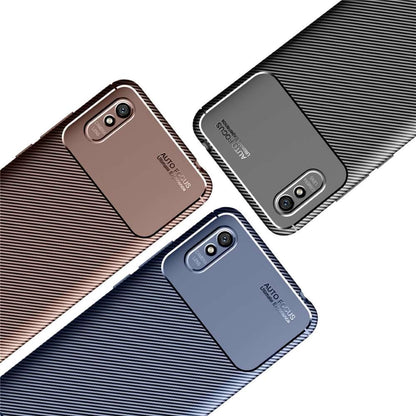 TPU Case für XIAOMI REDMI 9A Carbon Fiber Muster Shockproof Texture Hülle Cover