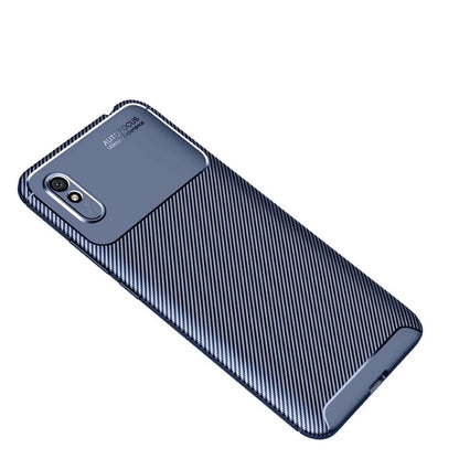 TPU Case für XIAOMI REDMI 9A Carbon Fiber Muster Shockproof Texture Hülle Cover