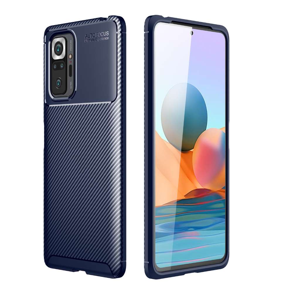 TPU Case für XIAOMI REDMI NOTE 10S Carbon Fiber Muster Shockproof Texture Hülle