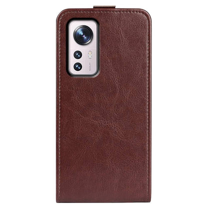 Handy Tasche für Xiaomi 12 PRO Crazy Horse Klappetui Swipe Card Schutzhülle