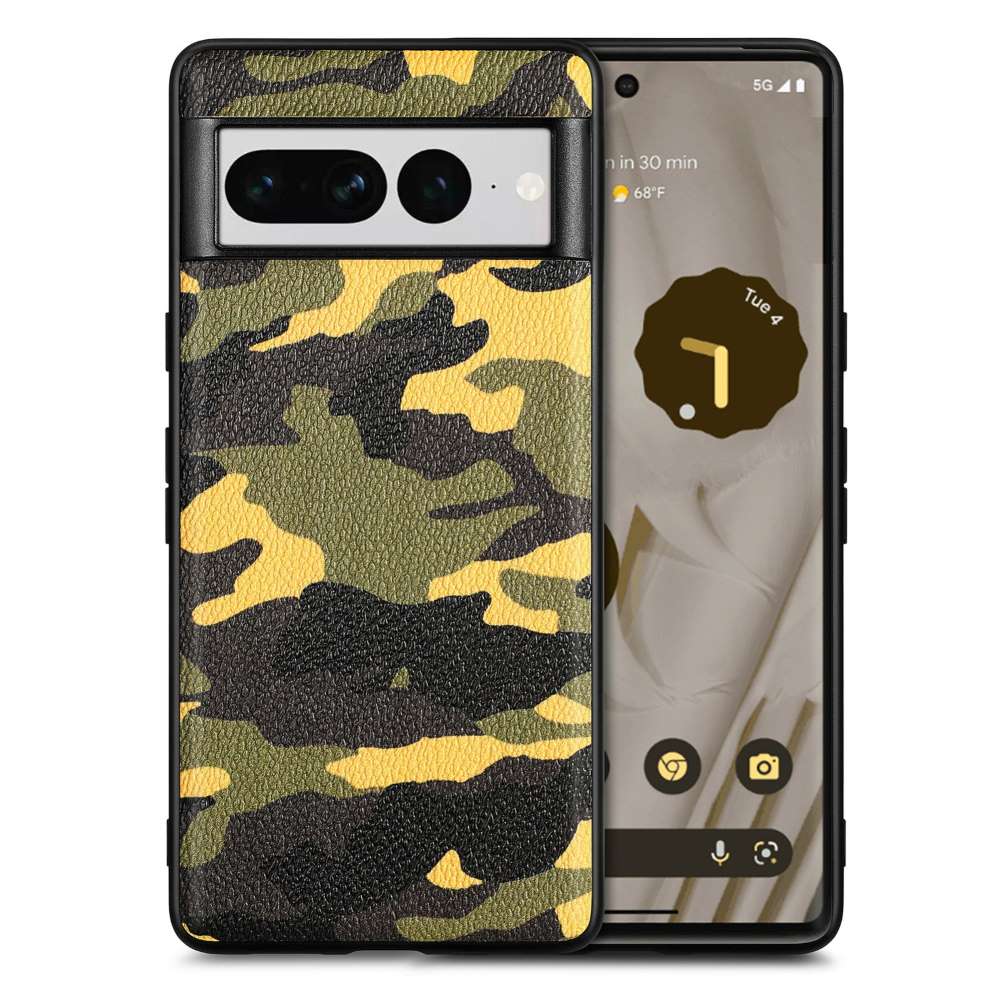 TPU Hülle für Google Pixel 7 PRO Camouflage Schutz Case Army Flexi Tarn Cover