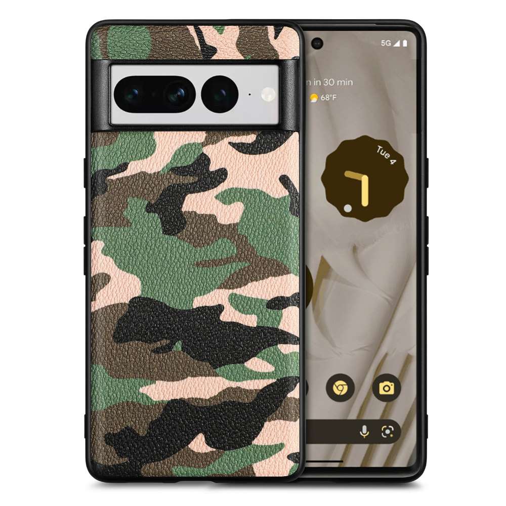 TPU Hülle für Google Pixel 7 PRO Camouflage Schutz Case Army Flexi Tarn Cover