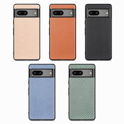 TPU Hülle für Google Pixel 7 Carbon Fiber Texture Optik Schutz Backcover Case