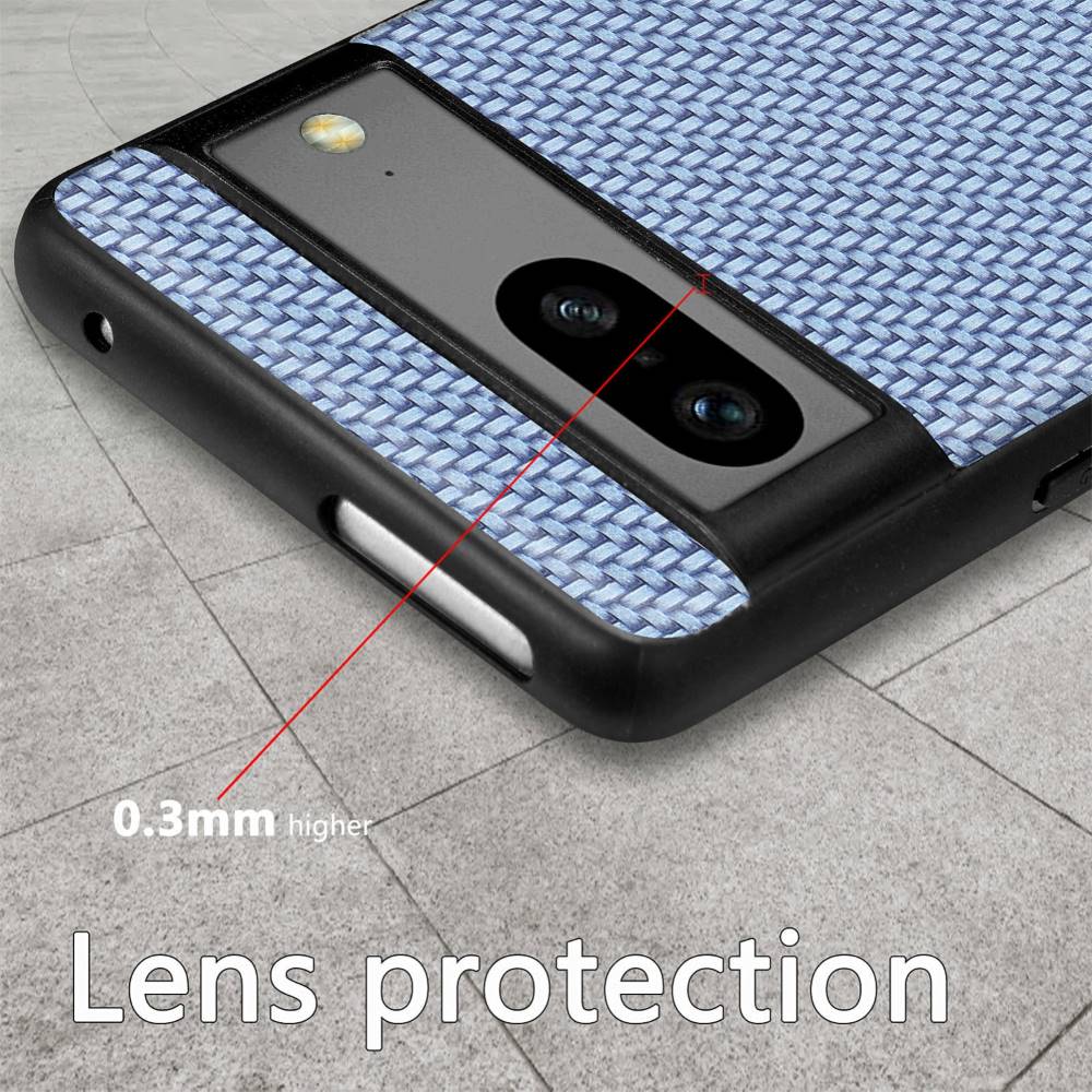 TPU Hülle für Google Pixel 7 Carbon Fiber Texture Optik Schutz Backcover Case