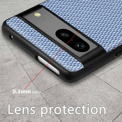 TPU Hülle für Google Pixel 7 Carbon Fiber Texture Optik Schutz Backcover Case