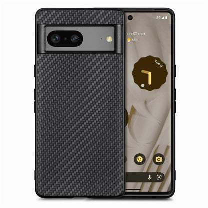 TPU Hülle für Google Pixel 7 Carbon Fiber Texture Optik Schutz Backcover Case