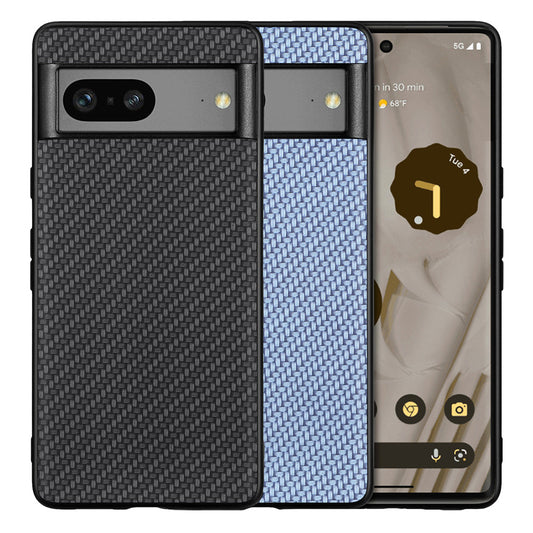 TPU Hülle für Google Pixel 7 Carbon Fiber Texture Optik Schutz Backcover Case