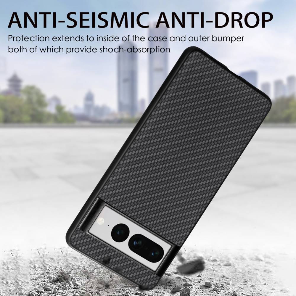 TPU Hülle für Google Pixel 7 PRO Carbon Fiber Texture Optik Schutz Backcover