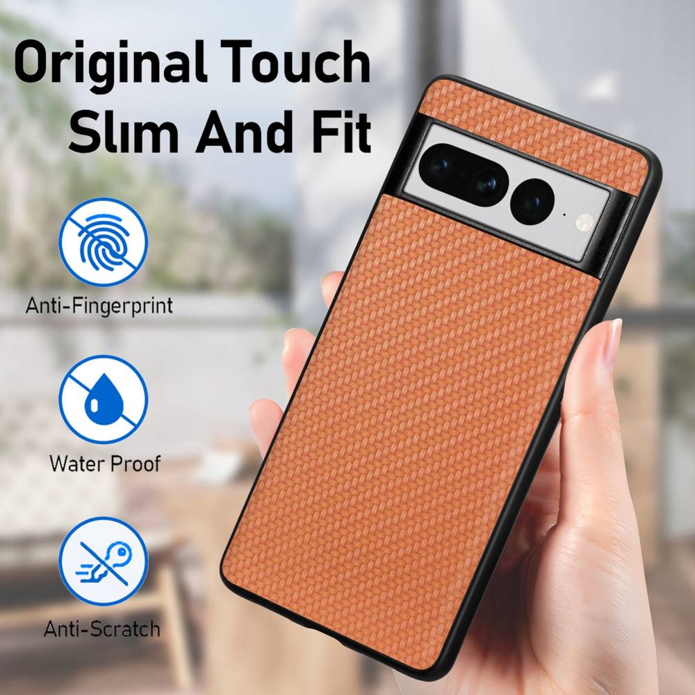 TPU Hülle für Google Pixel 7 PRO Carbon Fiber Texture Optik Schutz Backcover