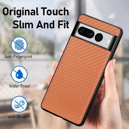 TPU Hülle für Google Pixel 7 PRO Carbon Fiber Texture Optik Schutz Backcover