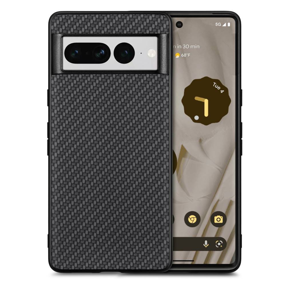 TPU Hülle für Google Pixel 7 PRO Carbon Fiber Texture Optik Schutz Backcover