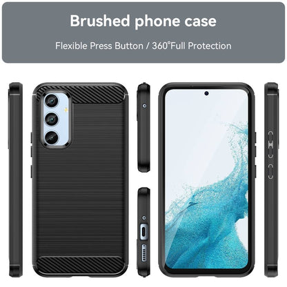 TPU Hülle für Samsung Galaxy A54 Carbon Fiber Skin Brushed Schutzcover Soft Case