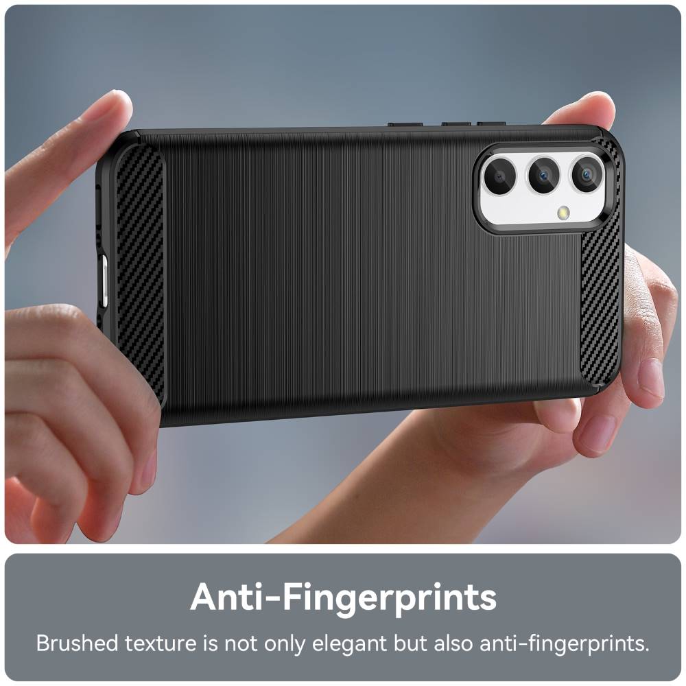 TPU Hülle für Samsung Galaxy A34 Carbon Fiber Skin Brushed Schutzcover Soft Case