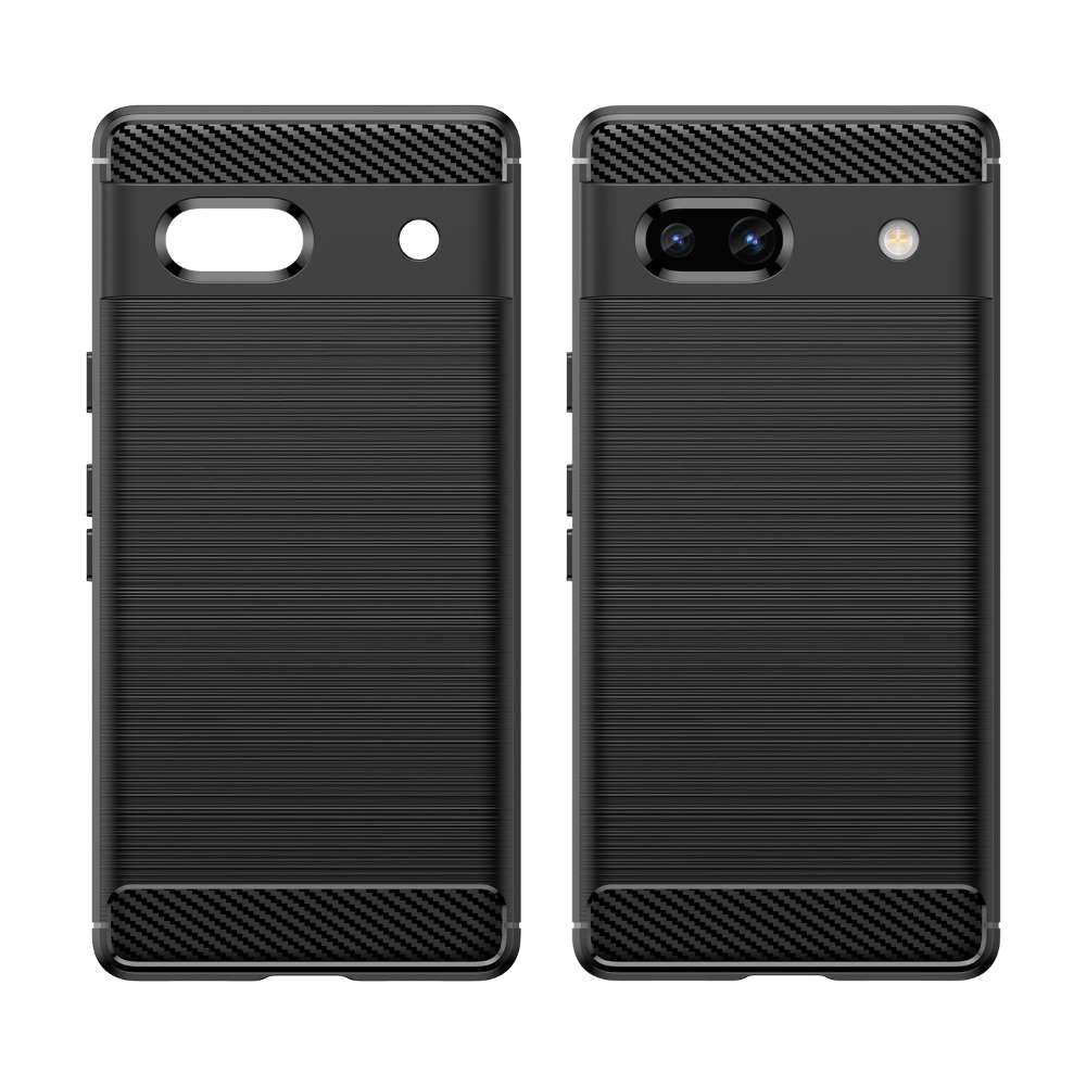 TPU Hülle für Google Pixel 7a Carbon Fiber Skin Brushed Schutzcover Soft Case