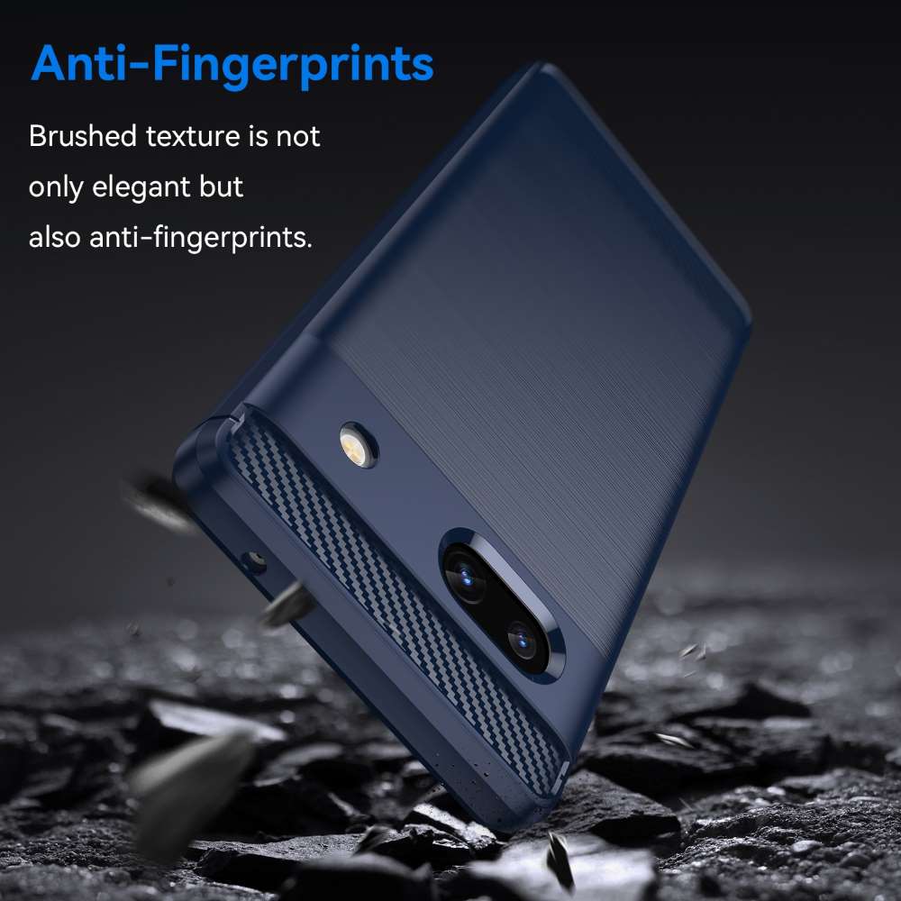 TPU Hülle für Google Pixel 7a Carbon Fiber Skin Brushed Schutzcover Soft Case