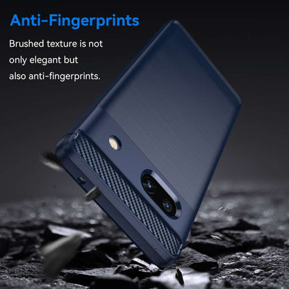 TPU Hülle für Google Pixel 7a Carbon Fiber Skin Brushed Schutzcover Soft Case