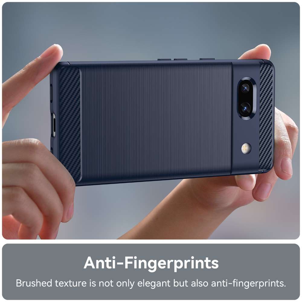 TPU Hülle für Google Pixel 7a Carbon Fiber Skin Brushed Schutzcover Soft Case