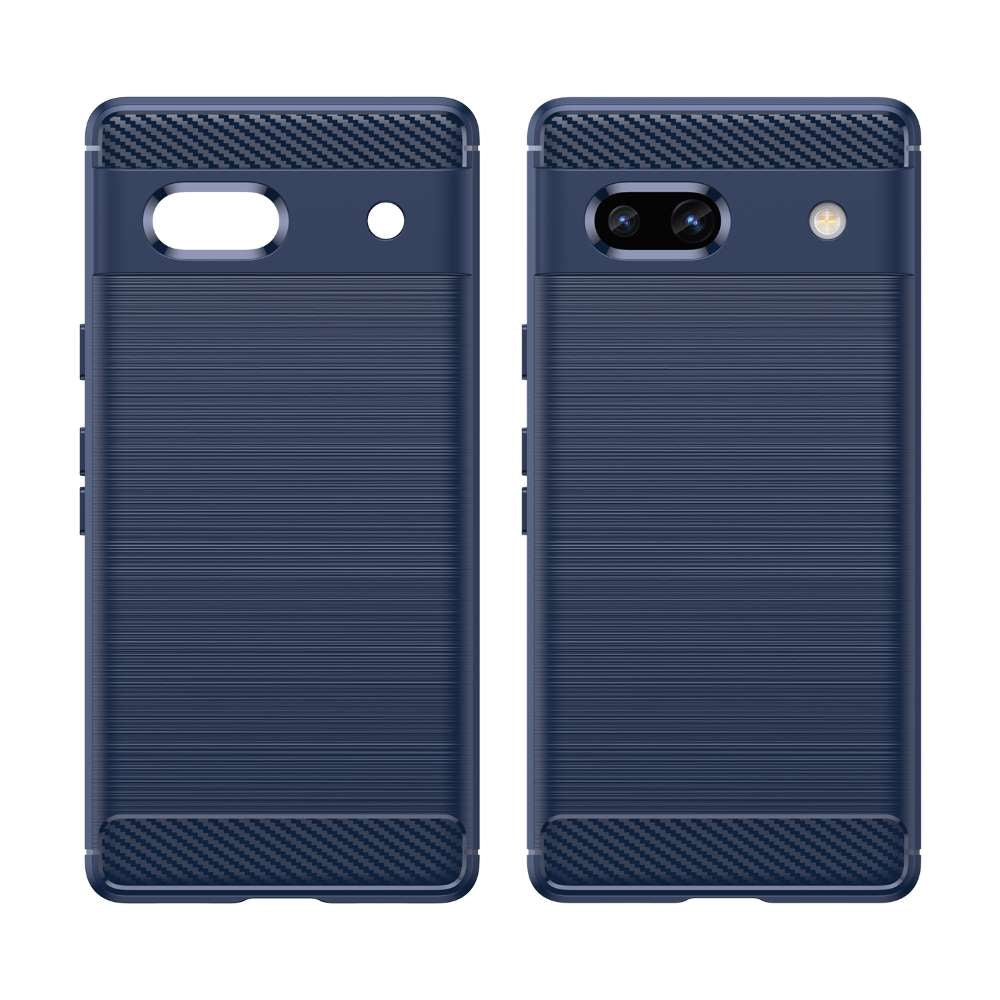 TPU Hülle für Google Pixel 7a Carbon Fiber Skin Brushed Schutzcover Soft Case
