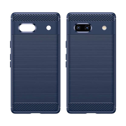TPU Hülle für Google Pixel 7a Carbon Fiber Skin Brushed Schutzcover Soft Case