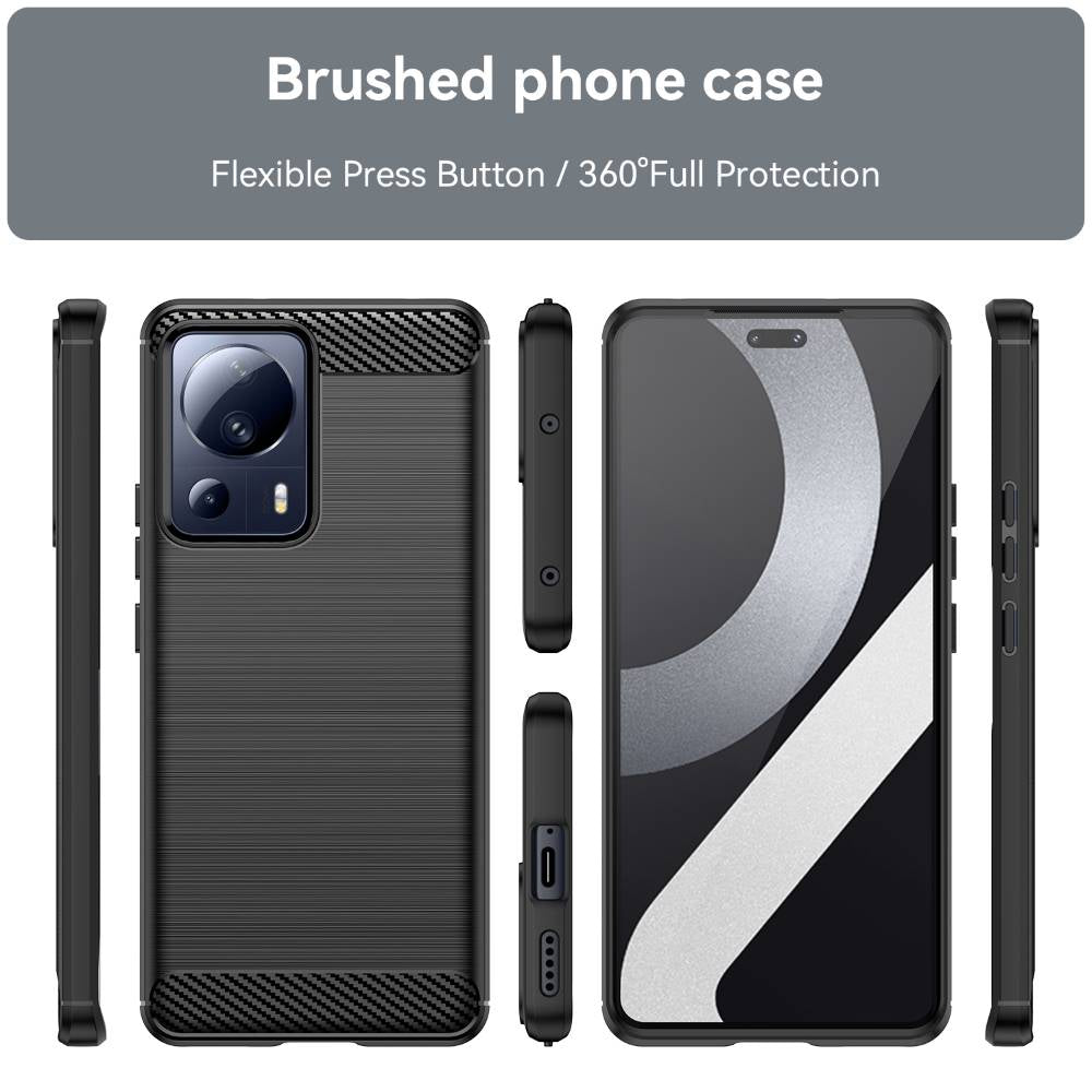 TPU Hülle für Xiaomi 13 LITE Carbon Fiber Skin Brushed Schutzcover Soft Case