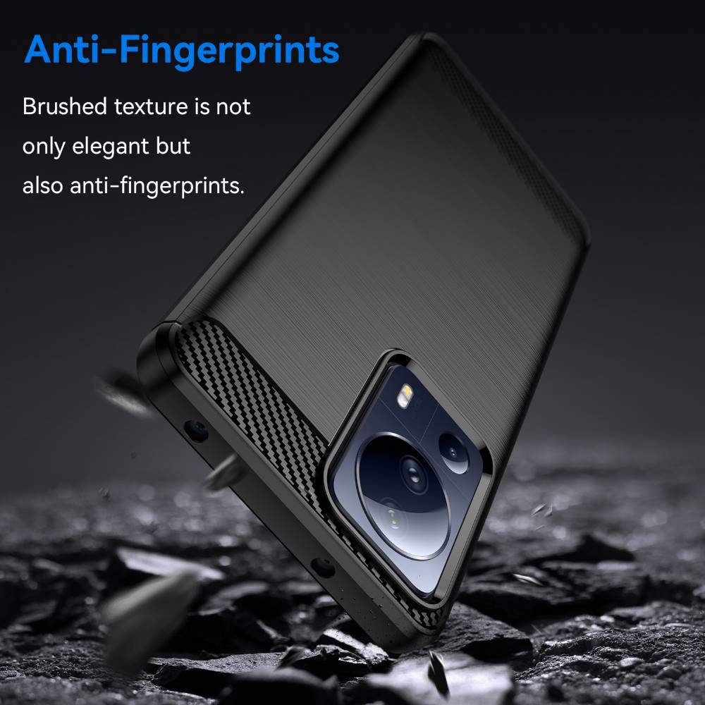 TPU Hülle für Xiaomi 13 LITE Carbon Fiber Skin Brushed Schutzcover Soft Case
