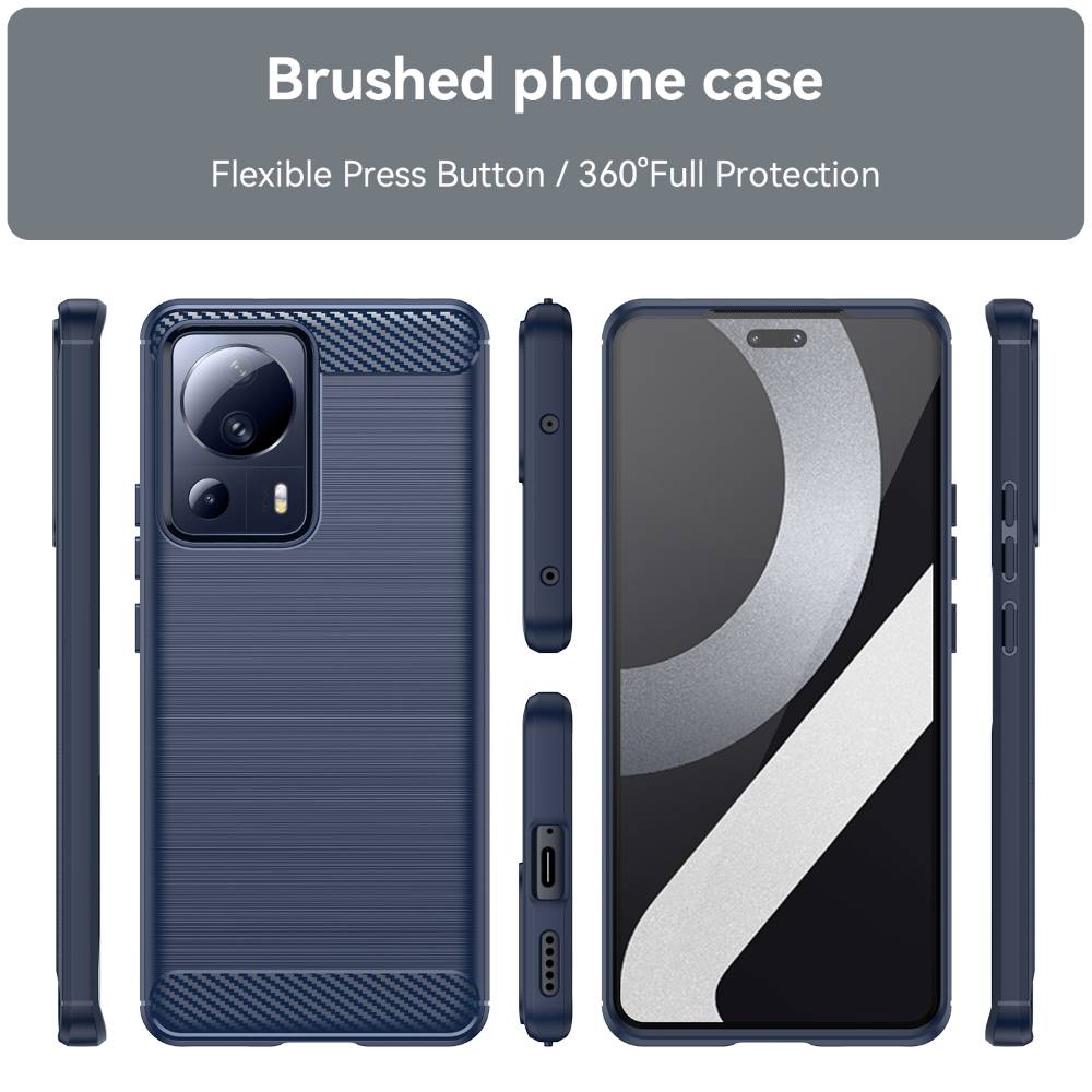 TPU Hülle für Xiaomi 13 LITE Carbon Fiber Skin Brushed Schutzcover Soft Case
