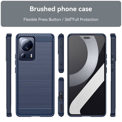 TPU Hülle für Xiaomi 13 LITE Carbon Fiber Skin Brushed Schutzcover Soft Case