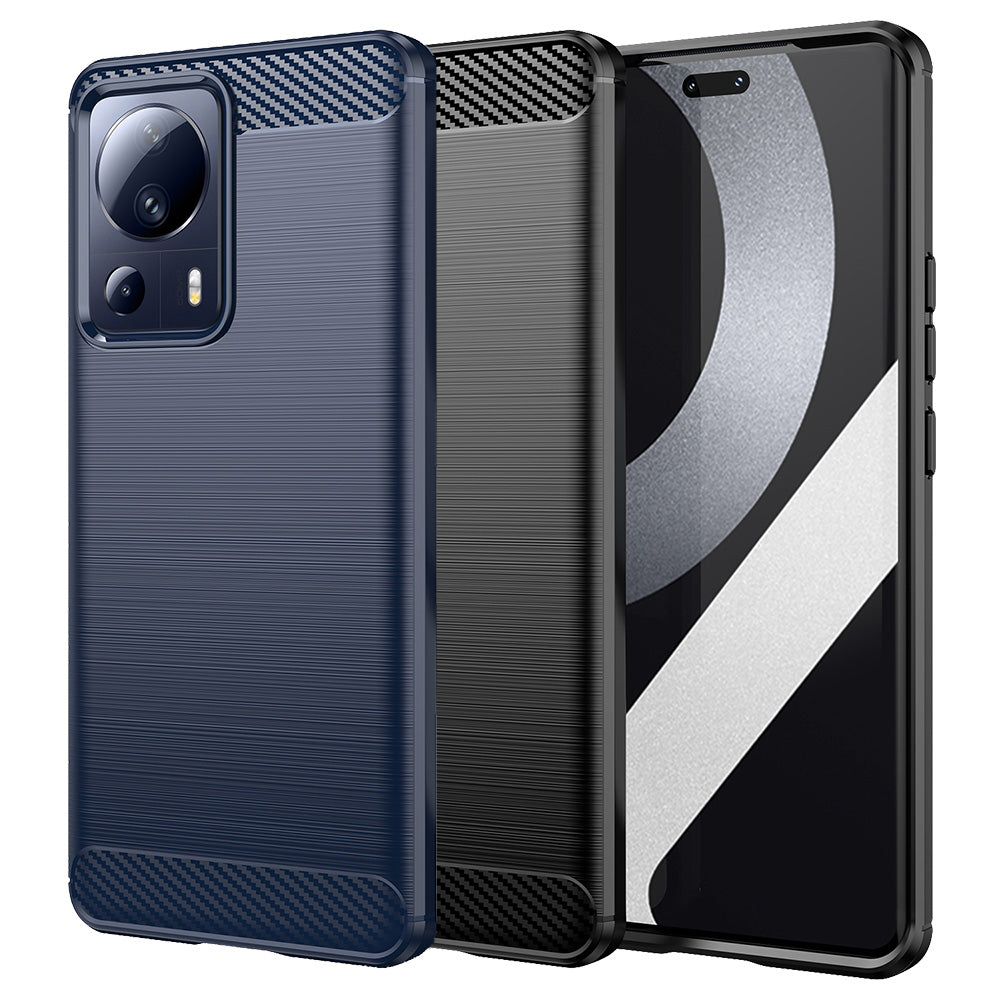 TPU Hülle für Xiaomi 13 LITE Carbon Fiber Skin Brushed Schutzcover Soft Case