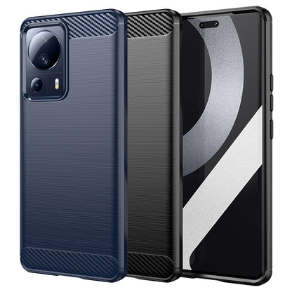 TPU Hülle für Xiaomi 13 LITE Carbon Fiber Skin Brushed Schutzcover Soft Case