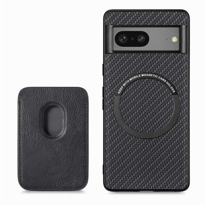 TPU Hülle für Google Pixel 7 Carbon Fiber Magnetic Bag Card Schutz Hülle Cover