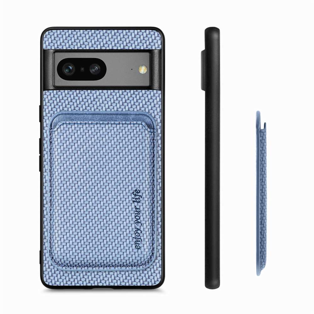 TPU Hülle für Google Pixel 7 Carbon Fiber Magnetic Bag Card Schutz Hülle Cover