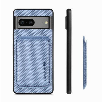 TPU Hülle für Google Pixel 7 Carbon Fiber Magnetic Bag Card Schutz Hülle Cover