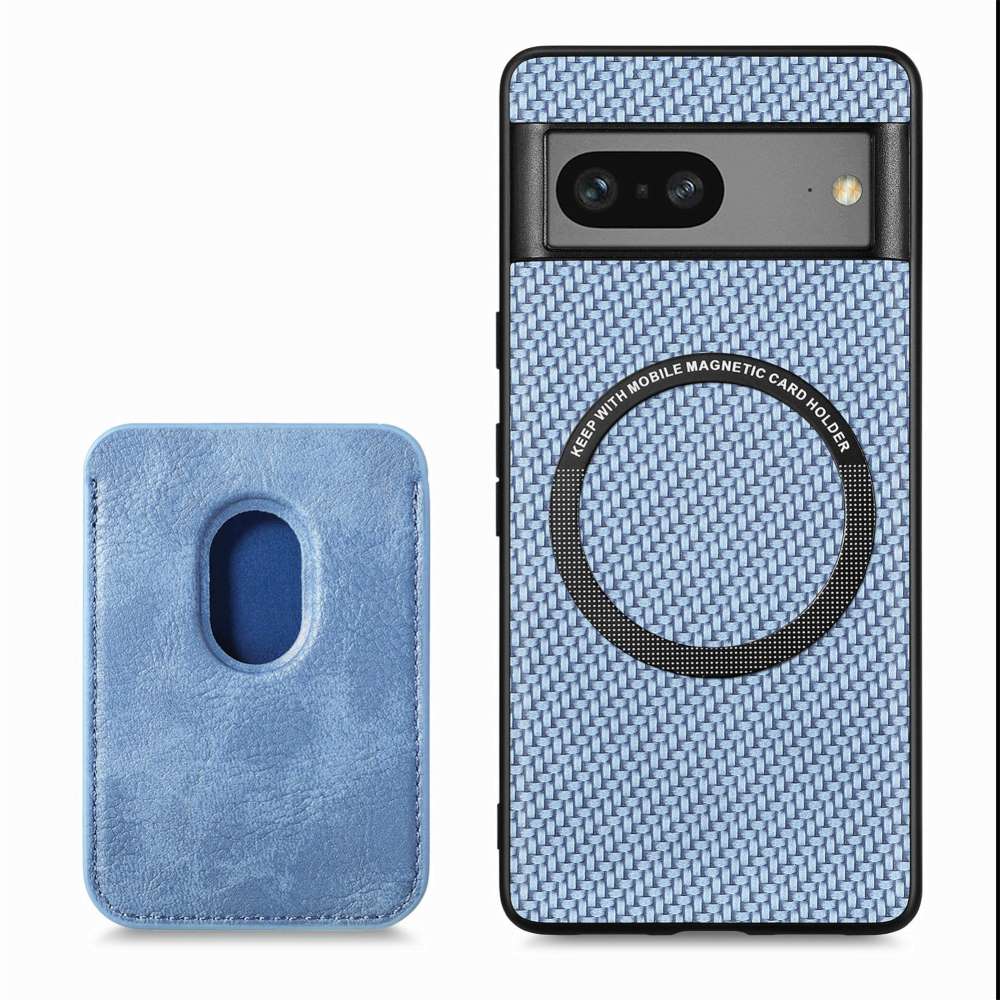 TPU Hülle für Google Pixel 7 Carbon Fiber Magnetic Bag Card Schutz Hülle Cover