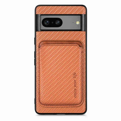 TPU Hülle für Google Pixel 7 Carbon Fiber Magnetic Bag Card Schutz Hülle Cover