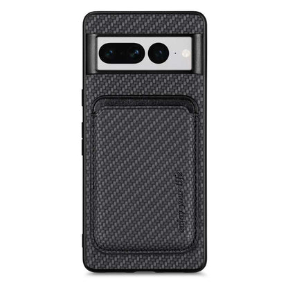 TPU Hülle für Google Pixel 7 PRO Carbon Fiber Magnet Bag Card Schutzhülle Cover