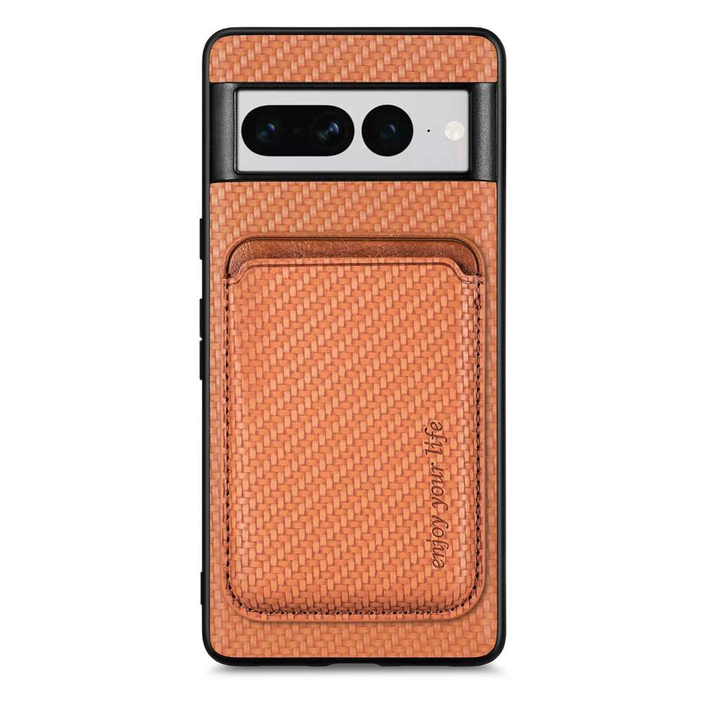 TPU Hülle für Google Pixel 7 PRO Carbon Fiber Magnet Bag Card Schutzhülle Cover