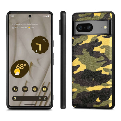 TPU Hülle für Google Pixel 7a Camouflage Schutz Case Army Flexibel Tarn Muster