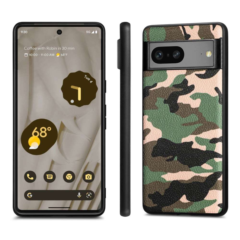 TPU Hülle für Google Pixel 7a Camouflage Schutz Case Army Flexibel Tarn Muster