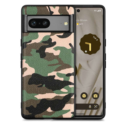 TPU Hülle für Google Pixel 7a Camouflage Schutz Case Army Flexibel Tarn Muster