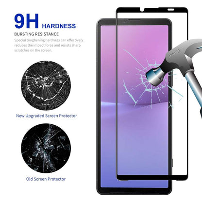 Schutzglas für Sony Xperia 10 V Full Cover Full Glue Tempered Glass Schutz Folie