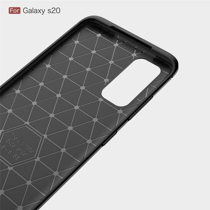 TPU Hülle für Samsung Galaxy S20 Carbon Fiber Skin Brushed Schutzcover Soft Case