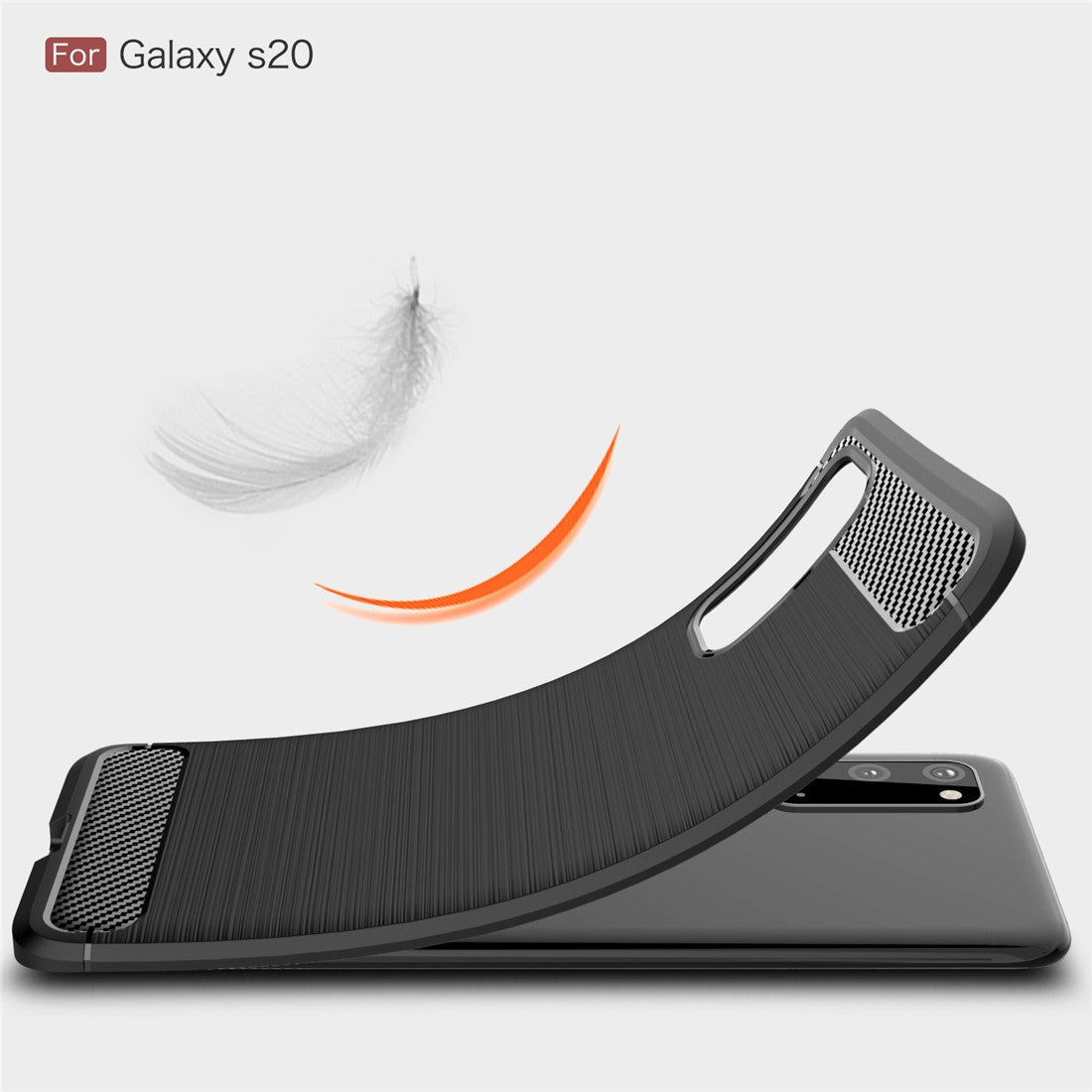 TPU Hülle für Samsung Galaxy S20 Carbon Fiber Skin Brushed Schutzcover Soft Case