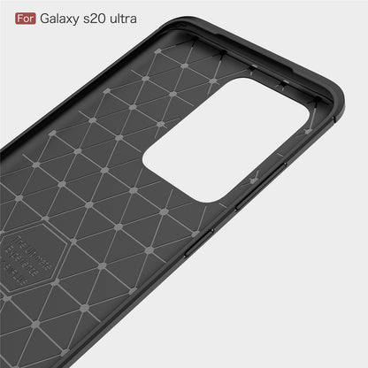 TPU Hülle für Samsung Galaxy S20 ULTRA Carbon Fiber Skin Brushed Schutzcover